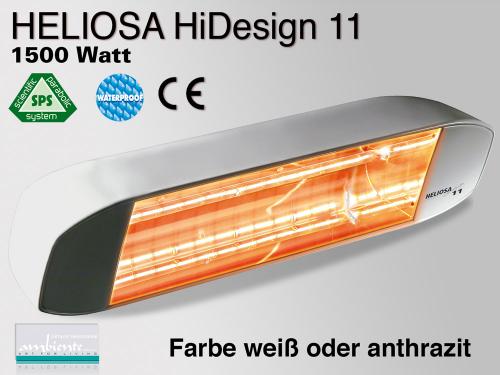 Infrarot Heizstrahler Heliosa HiDesign 11 IPX5 1500 Watt